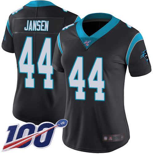 Carolina Panthers Limited Black Women J.J. Jansen Home Jersey NFL Football 44 100th Season Vapor Untouchable
